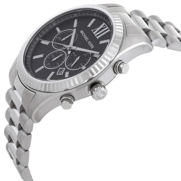 NWT Authentic Michael Kors Lexington Chronograph Quartz Watch and Card Case Gift - Picture 2 of 4